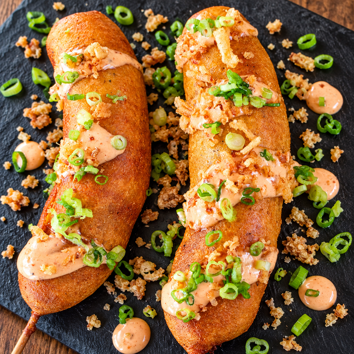 Smoked Sausage Corndogs with Chipotle Aioli
