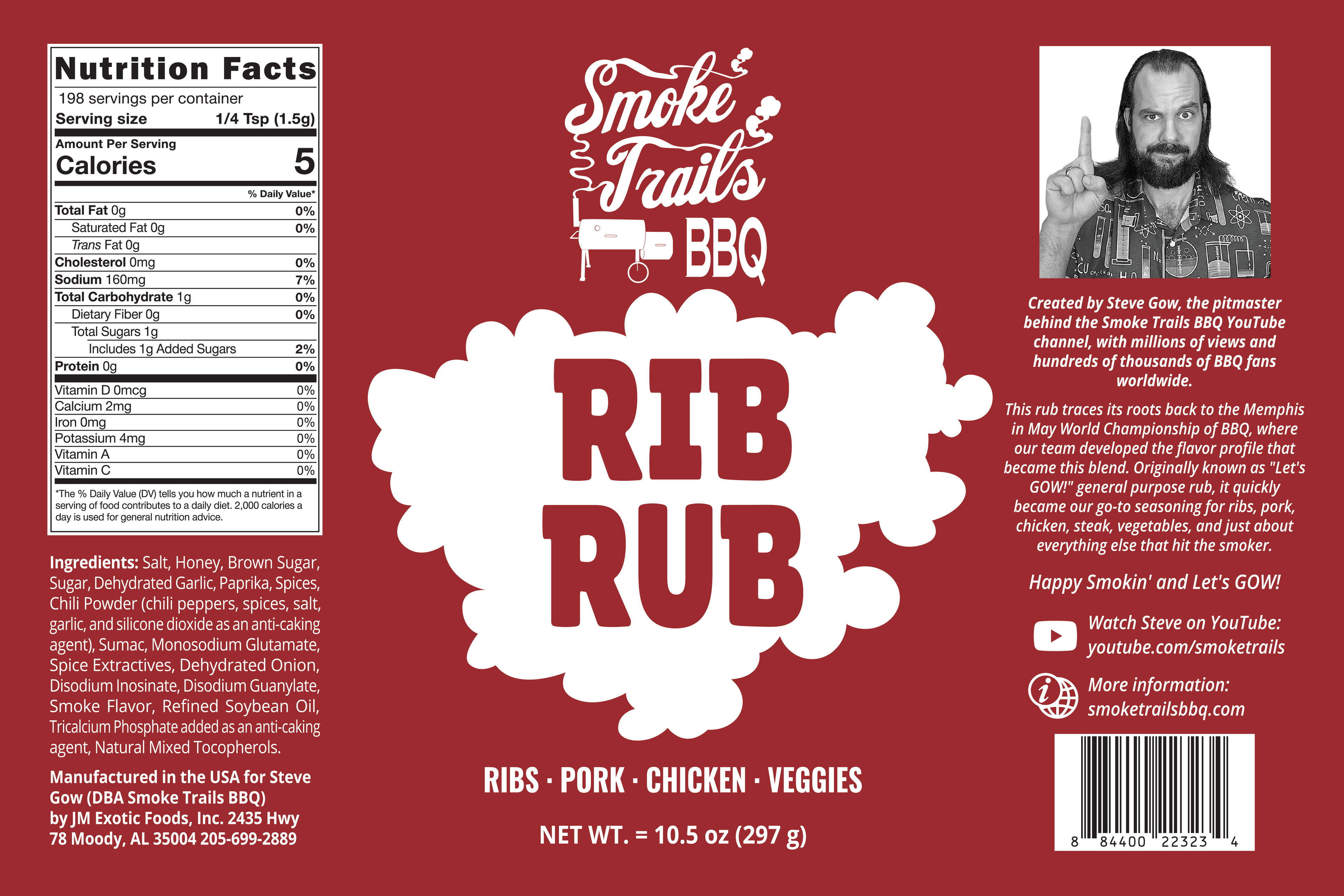 Smoke Trails BBQ RIB RUB